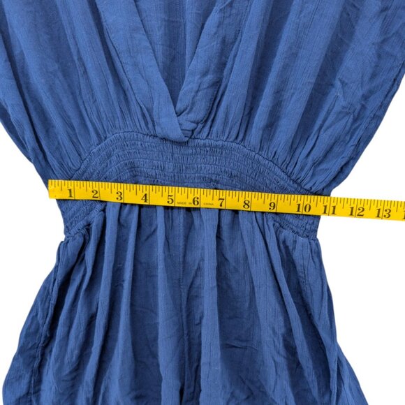 ONeill Clyde Romper Womens Blue Viscose V Neck 2" Swim Cover Up Size S - Picture 6 of 9